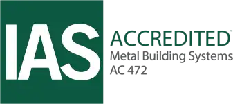 IAS AC472 certified metal building manufacturer certification logo